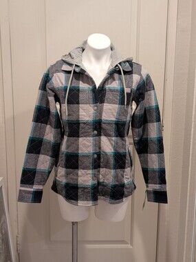 Dickies Hooded Flannel Shirt Jacket - Women's Small